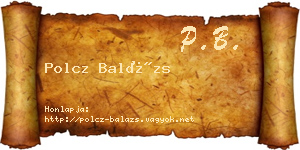 Polcz Balázs névjegykártya